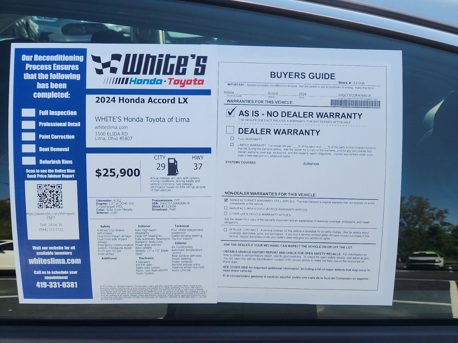 Used 2024 Honda Accord LX image 14