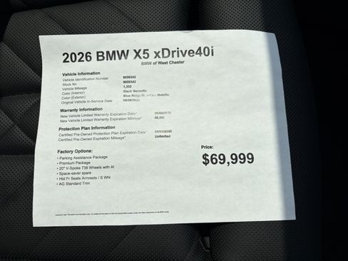 Used 2026 BMW X5 xDrive40i AWD/4WD image 17