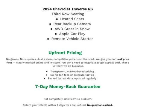Used 2024 Chevrolet Traverse RS w/ LPO, Floor Liner Package image 2