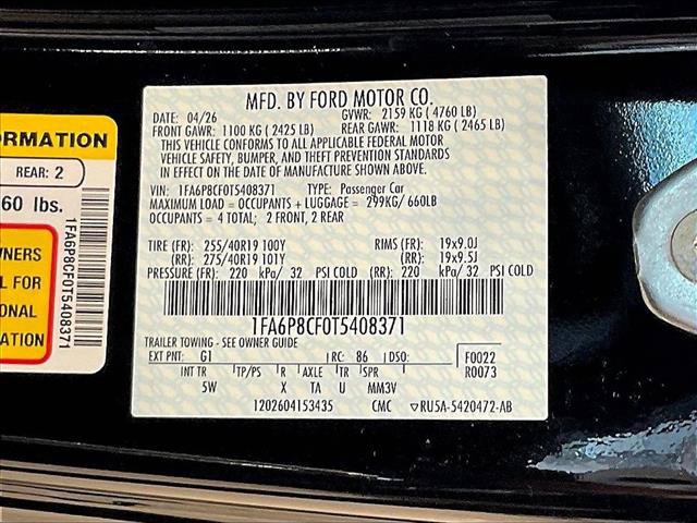 New 2026 Ford Mustang GT Premium w/ GT Performance Package RWD image 9