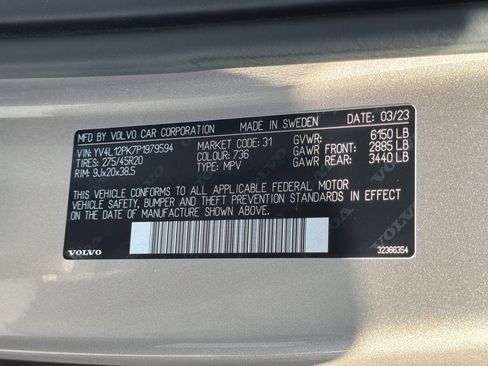 Certified 2023 Volvo XC90 B5 Core w/ Protection Package Premier image 37