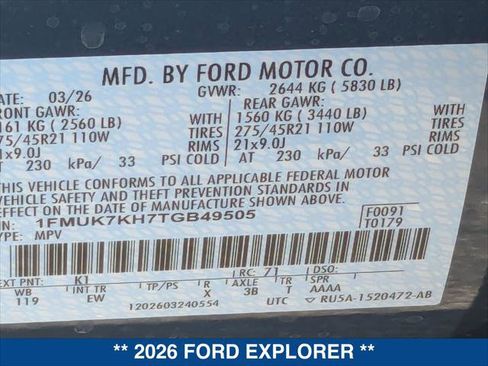 New 2026 Ford Explorer ST-Line image 22