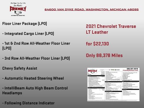 Used 2021 Chevrolet Traverse LT w/ LT Premium Package image 4