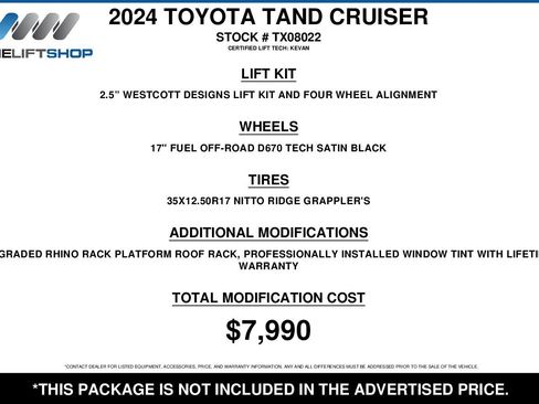 Used 2024 Toyota Land Cruiser 1958 image 2