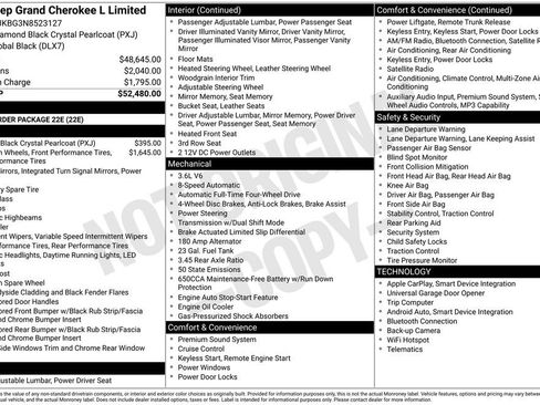 Used 2022 Jeep Grand Cherokee L Limited AWD/4WD image 25