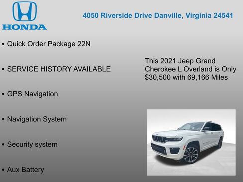 Used 2021 Jeep Grand Cherokee L Overland AWD/4WD image 7