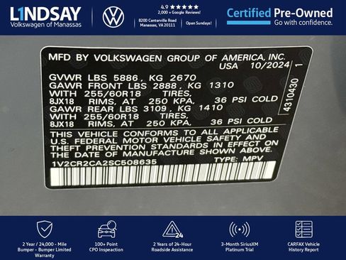 Used 2025 Volkswagen Atlas Peak Edition SE image 26