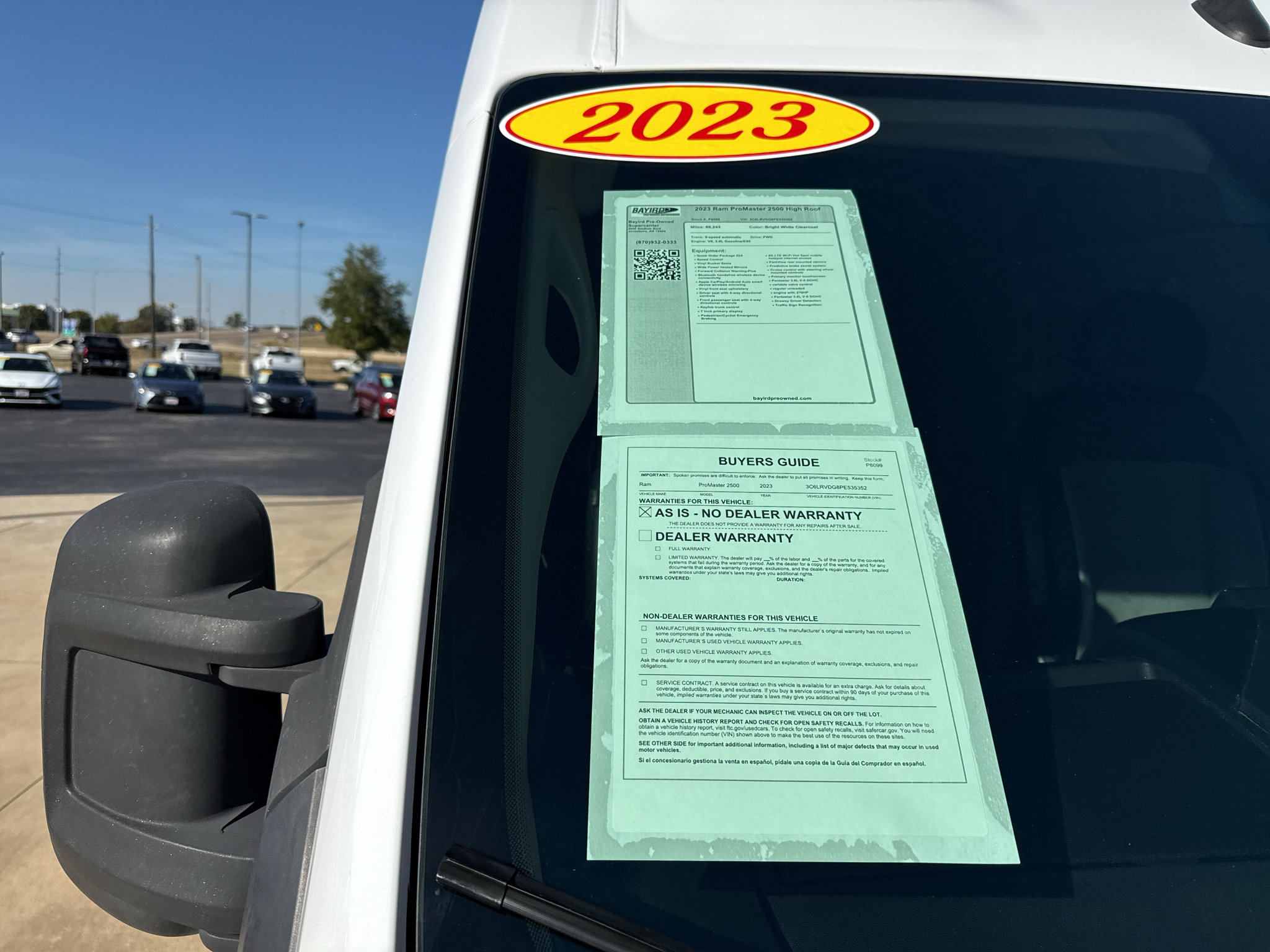 Used 2023 RAM ProMaster 2500 FWD image 9