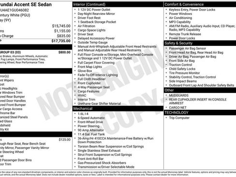 Used 2016 Hyundai Accent SE w/ Option Group 03 FWD image 5