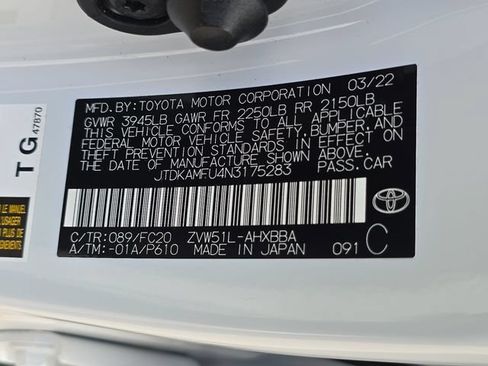 Used 2022 Toyota Prius L Eco FWD image 35