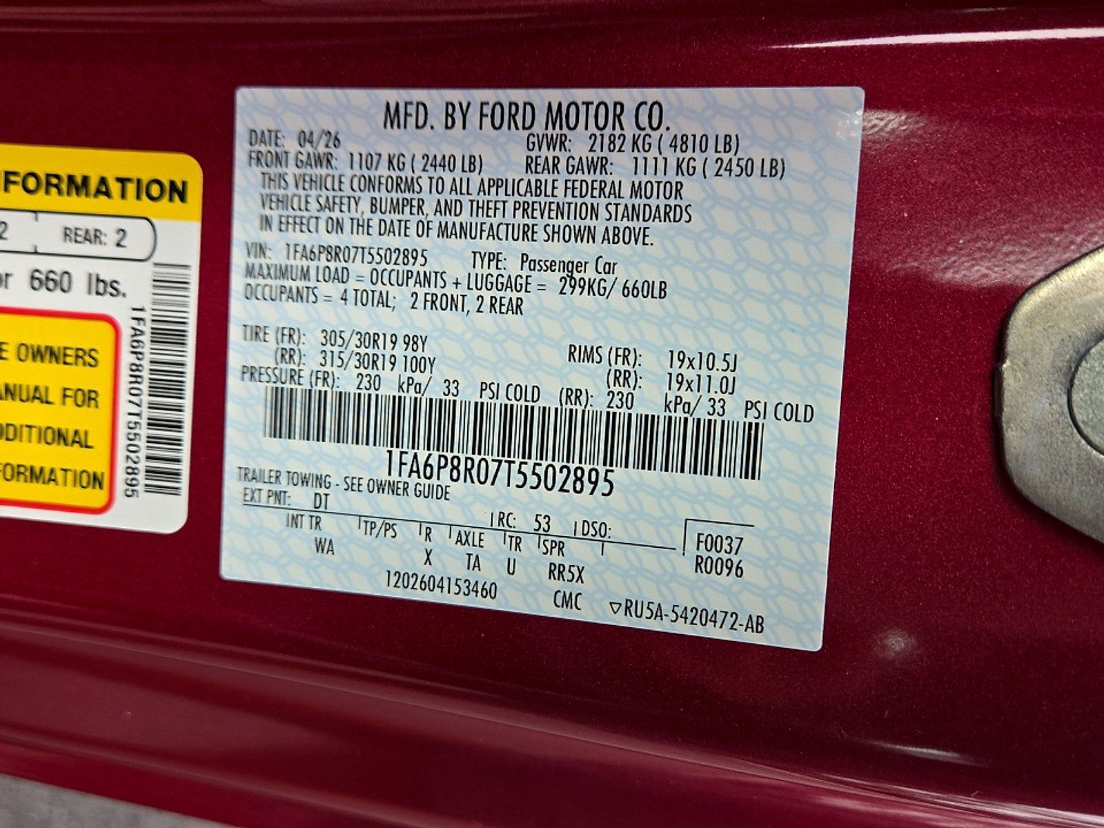 Used 2026 Ford Mustang Dark Horse w/ Dark Horse Handlin Package RWD image 24
