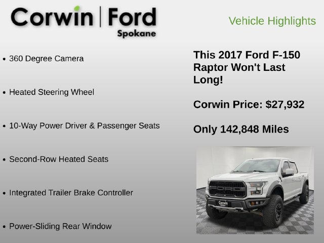 Used 2017 Ford F150 Raptor w/ Equipment Group 802A Luxury AWD/4WD image 12