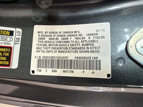 Used 2012 Honda Civic LX image 12