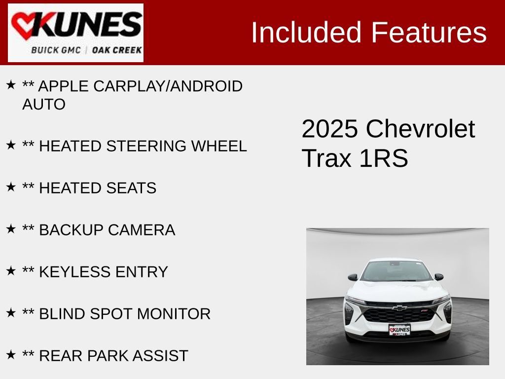 Used 2025 Chevrolet Trax RS w/ Driver Confidence Package FWD image 2