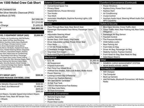 Used 2019 RAM 1500 Rebel w/ Rebel Level 2 Equipment Group image 8