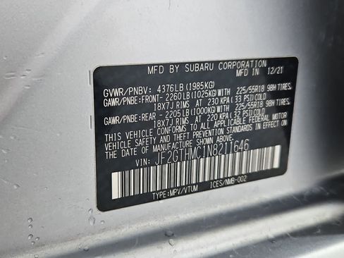 Used 2022 Subaru Crosstrek 2.5i Limited w/ Moonroof Package 1 image 37