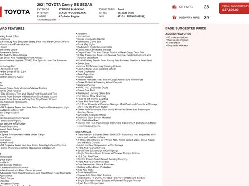 Used 2021 Toyota Camry SE image 4