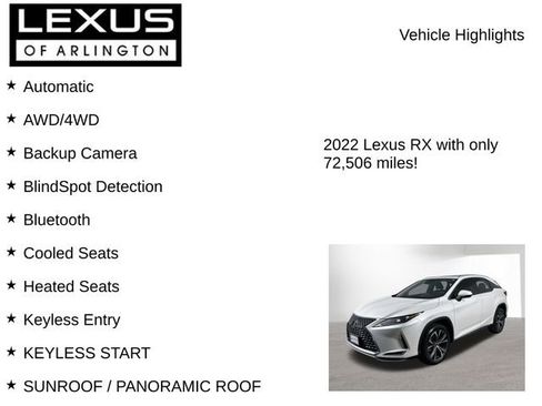 Used 2022 Lexus RX 350 AWD w/ Premium Package image 7