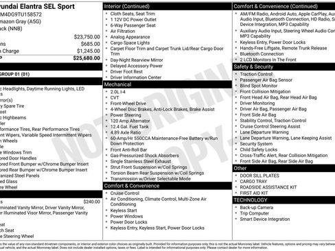 New 2026 Hyundai Elantra Sport FWD image 8