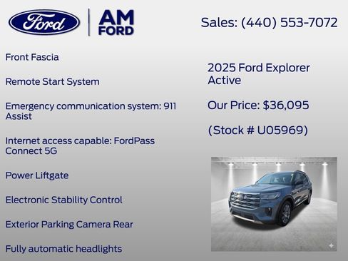 Used 2025 Ford Explorer Active w/ Active Comfort Package AWD/4WD image 18