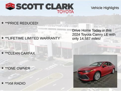 Used 2024 Toyota Camry LE w/ Convenience Package FWD image 13