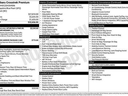 Certified 2025 Subaru Crosstrek 2.5i Premium AWD/4WD image 32