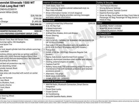 Used 2018 Chevrolet Silverado 1500 W/T w/ Chrome Bumper Package image 3