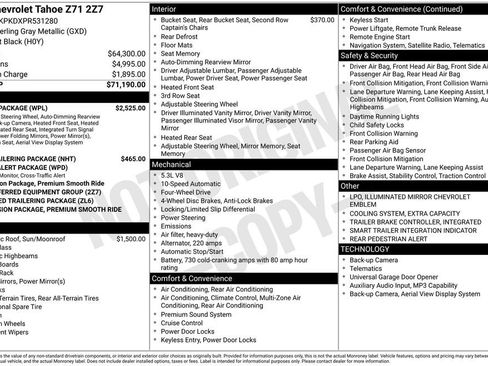 Certified 2023 Chevrolet Tahoe Z71 w/ Luxury Package AWD/4WD image 7