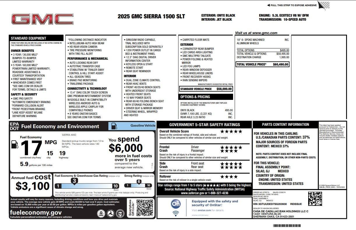 Used 2025 GMC Sierra 1500 SLT AWD/4WD image 5