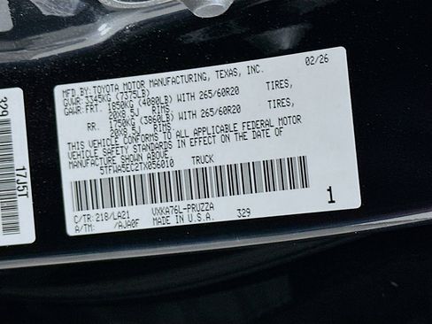 New 2026 Toyota Tundra Platinum w/ TRD Off-Road Package AWD/4WD image 33