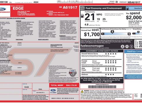 Used 2022 Ford Edge ST w/ Equipment Group 401A AWD/4WD image 44
