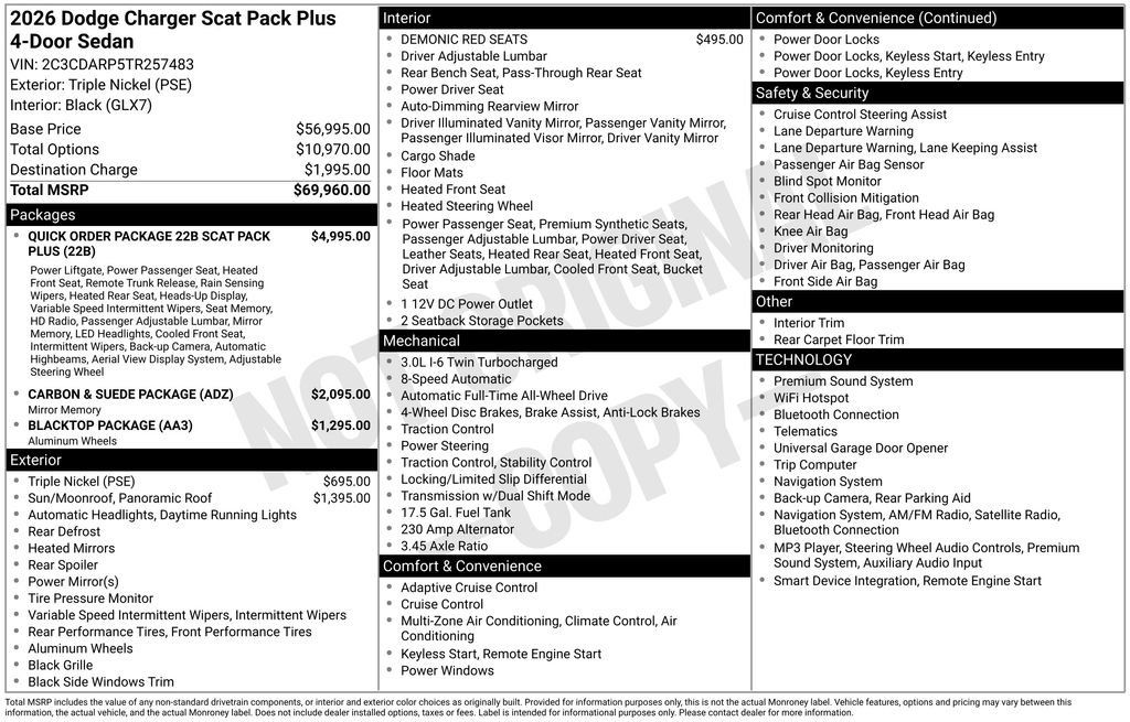 New 2026 Dodge Charger Scat Pack AWD/4WD image 9