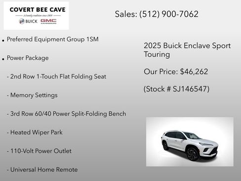 New 2025 Buick Enclave Sport Touring w/ Super Cruise Package image 6
