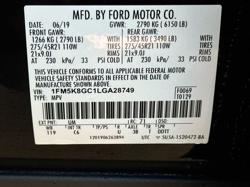 Used 2020 Ford Explorer ST w/ ST Street Pack AWD/4WD image 35