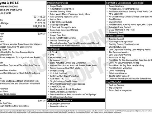 Used 2019 Toyota C-HR LE image 4