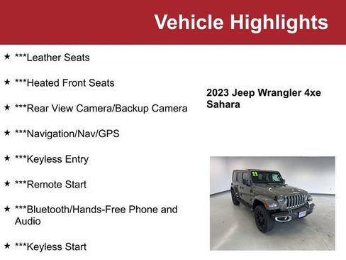 Used 2023 Jeep Wrangler Unlimited Sahara w/ Cold Weather Group image 2