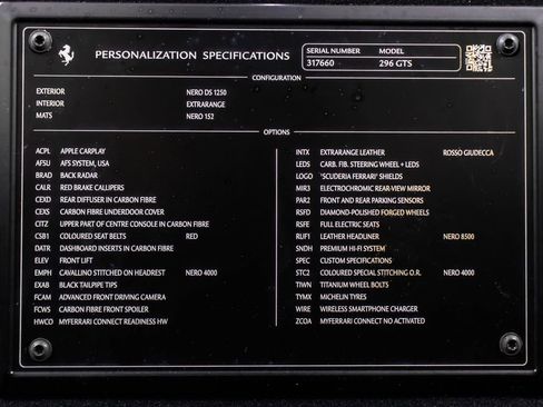 Certified 2025 Ferrari 296 GTS RWD image 58