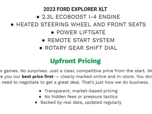 Certified 2023 Ford Explorer XLT w/ Equipment Group 202A AWD/4WD image 2