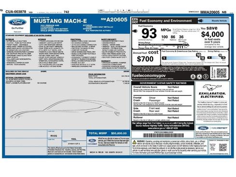 Used 2021 Ford Mustang Mach-E Premium AWD/4WD image 2