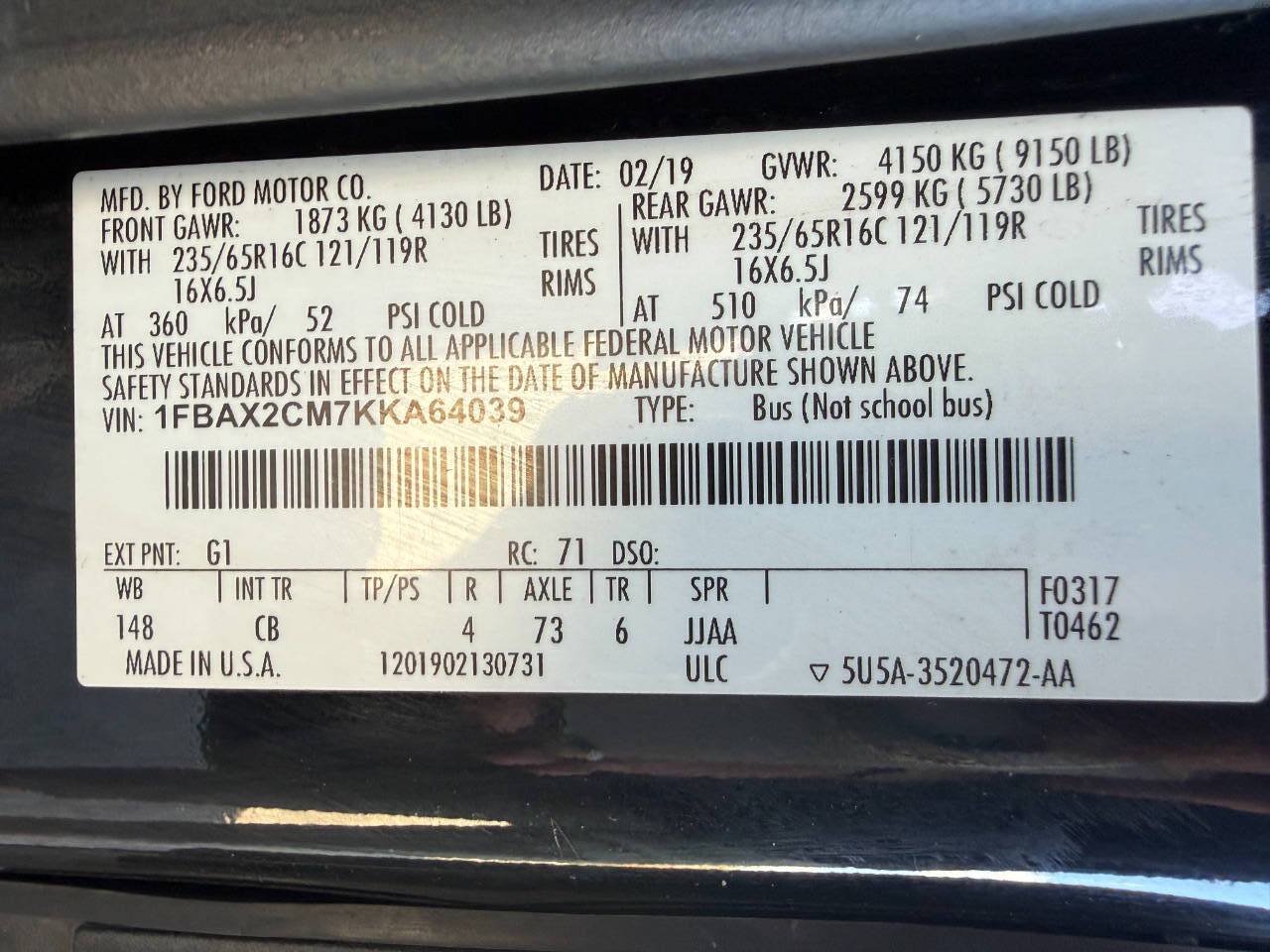 Used 2019 Ford Transit 350 XLT RWD image 41