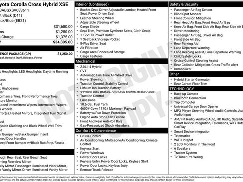 Used 2025 Toyota Corolla Cross AWD Hybrid w/ Convenience Package image 37