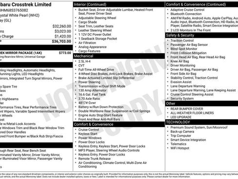 Certified 2025 Subaru Crosstrek 2.5i Limited w/ Crosstrek Mirror Package image 45