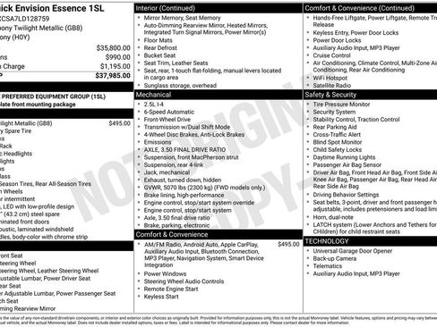 Used 2020 Buick Envision Essence image 6