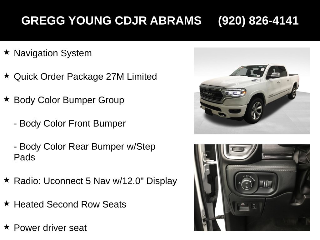 Used 2022 RAM 1500 Limited w/ Body Color Bumper Group AWD/4WD image 7