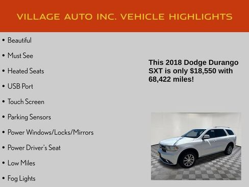Used 2018 Dodge Durango SXT w/ Quick Order Package 2BB AWD/4WD image 7