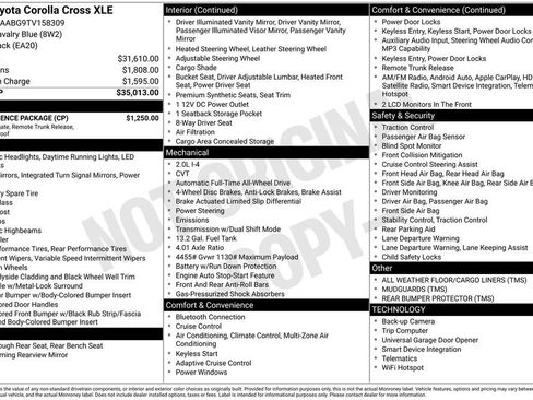 Used 2026 Toyota Corolla Cross XLE w/ Convenience Package AWD/4WD image 17