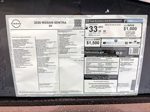 New 2026 Nissan Sentra SV w/ SV Convenience Package FWD image 36