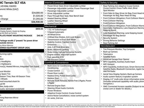 Used 2022 GMC Terrain SLT w/ Tech Package AWD/4WD image 2