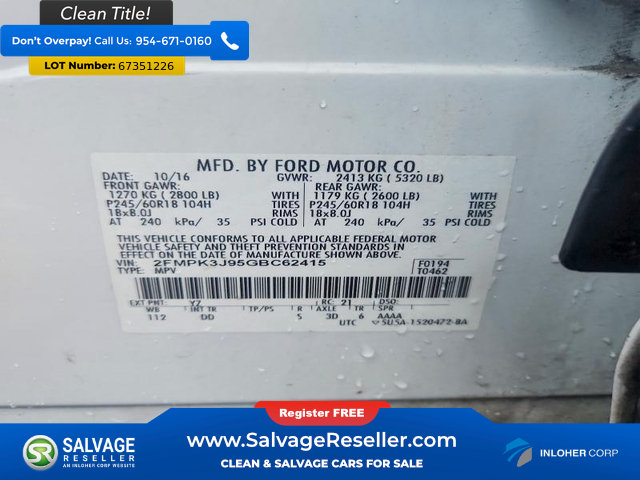 Used 2016 Ford Edge SEL FWD image 17