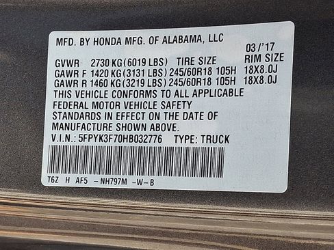 Used 2017 Honda Ridgeline RTL-E image 27